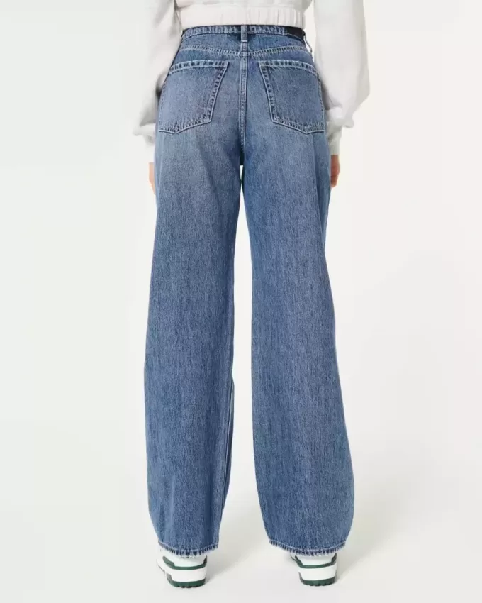 Ultra High-Rise Medium Wash Baggy Jeans