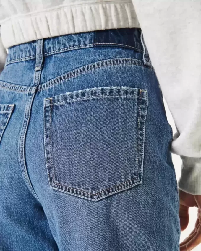 Ultra High-Rise Medium Wash Baggy Jeans