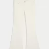 Ultra Low-Rise White Embroidered Pocket Flare Jeans Ultra Low-Rise White Embroidered Pocket Flare Jeans