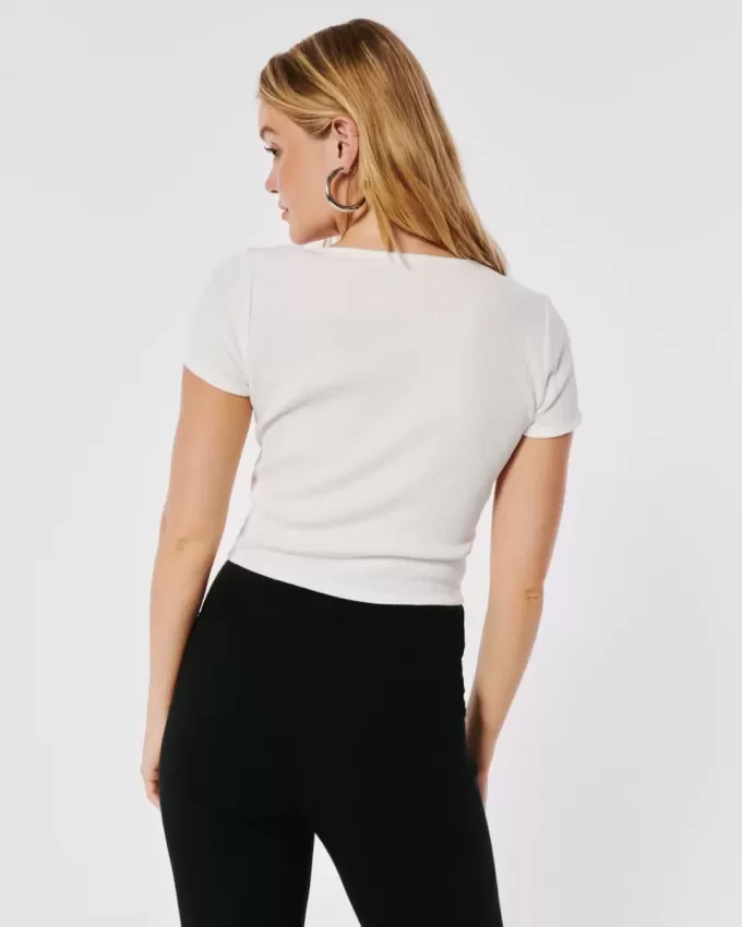 Waffle Button-Down Tee