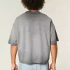 Washed Baggy Crop Crew T-Shirt