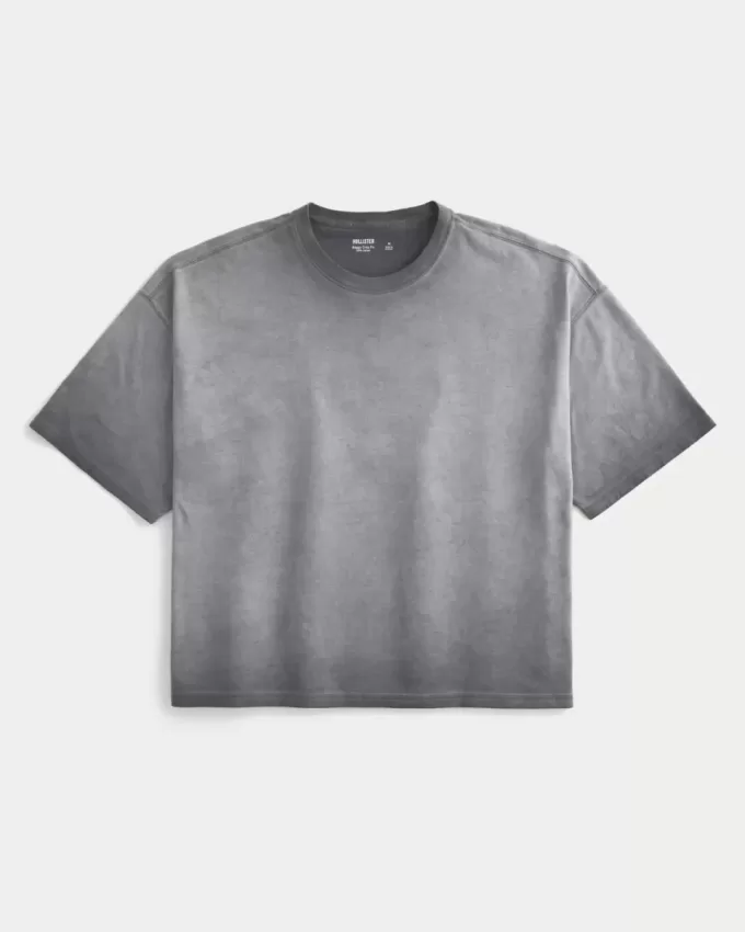 Washed Baggy Crop Crew T-Shirt
