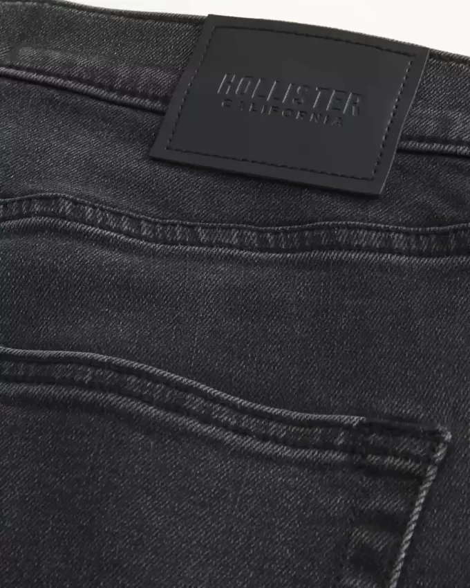 Washed Black Athletic Skinny Jeans