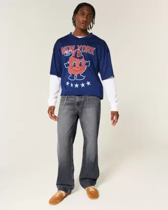 Washed Black Baggy Jeans