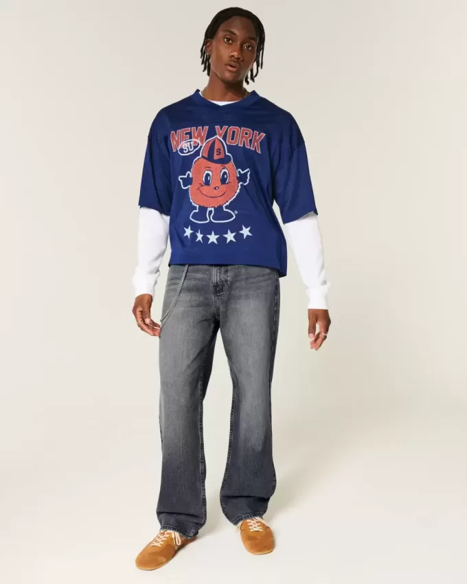 Washed Black Baggy Jeans