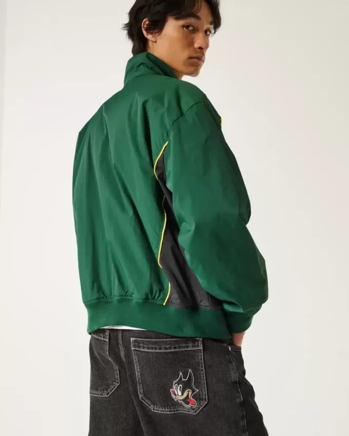 Washed Black Cat Graphic Super Baggy Denim Shorts