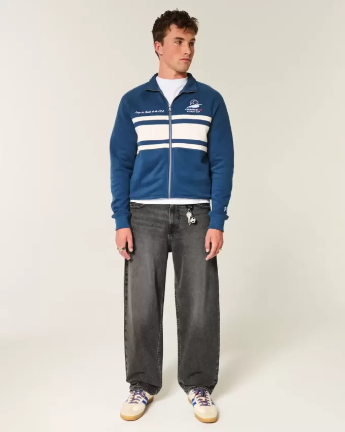 Washed Black Skater Baggy Jeans