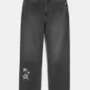 Washed Black Star Graphic Baggy Jeans