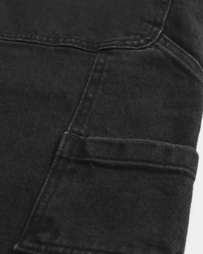 Washed Black Super Baggy Painter Jeans