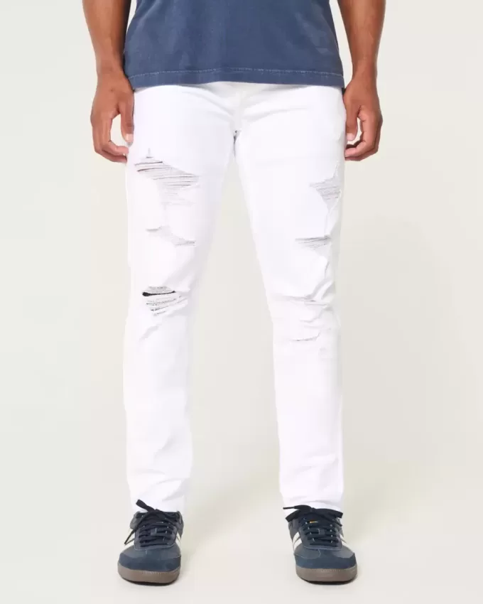 White Athletic Skinny Jeans