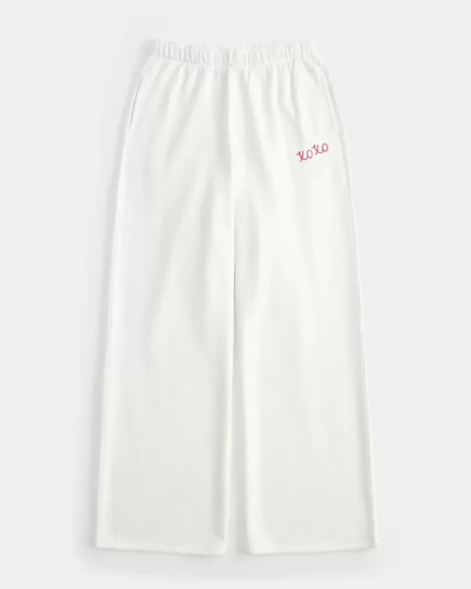XOXO Graphic Wide-Leg Sweatpants