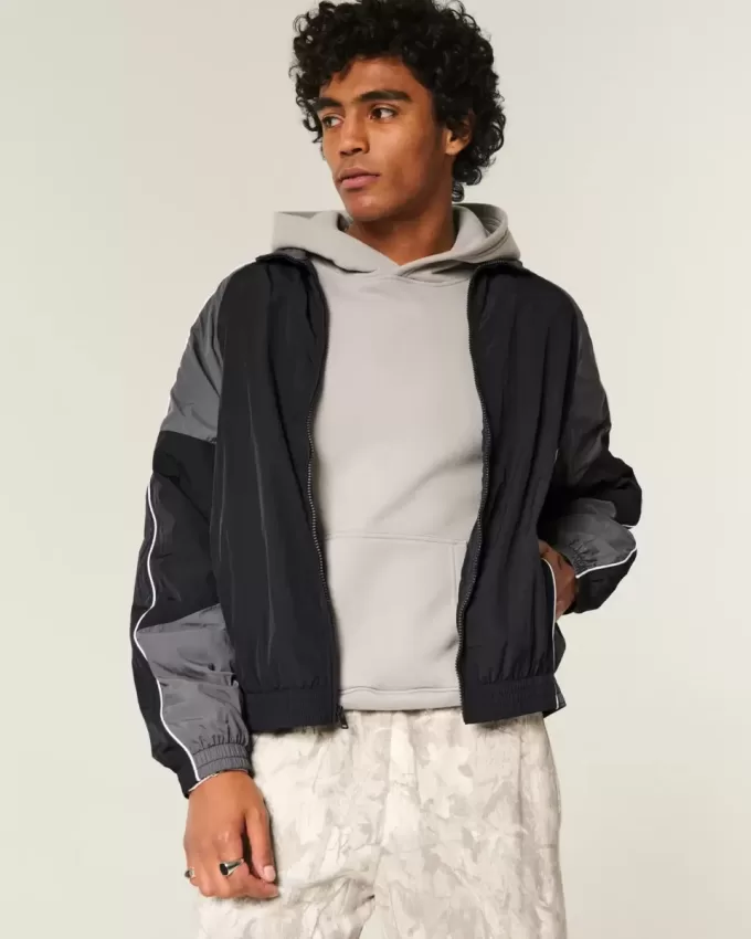 Zip-Up Windbreaker Jacket