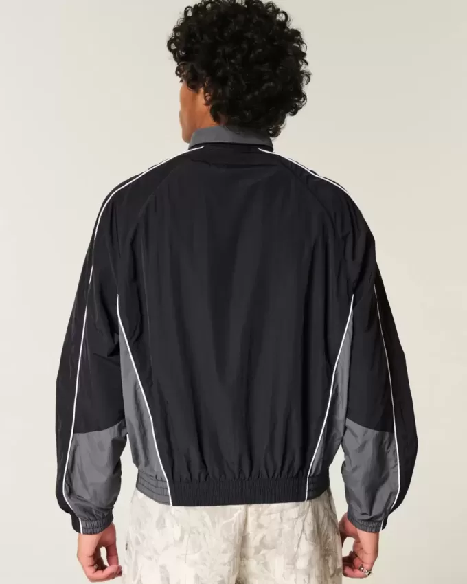 Zip-Up Windbreaker Jacket