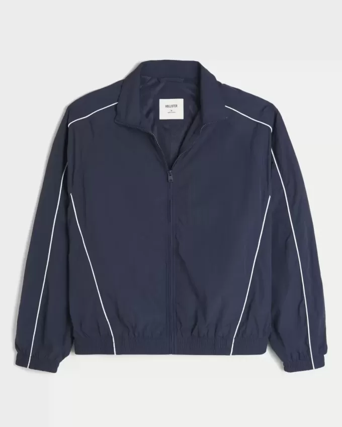 Zip-Up Windbreaker Jacket